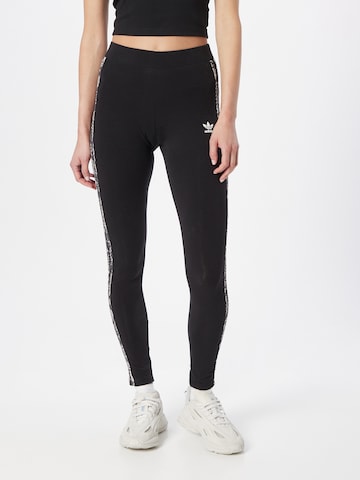 Skinny Leggings '3-Stripes Print' ADIDAS ORIGINALS en noir : devant