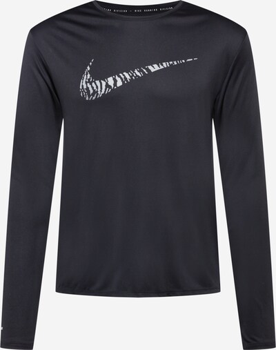 NIKE Sportshirt 'MILER' in hellgrau / schwarz, Produktansicht