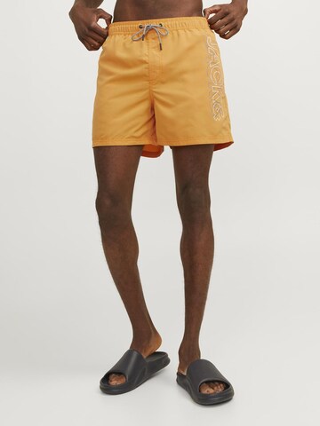 Shorts de bain 'JPSTFIJI' JACK & JONES en orange : devant