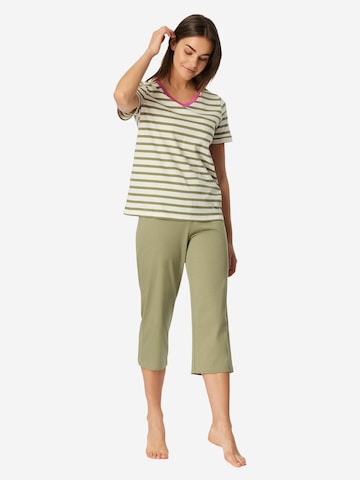 SCHIESSER Pyžamo 'Casual Essentials' – zelená