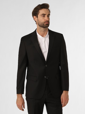 Coupe regular Veste de costume HECHTER PARIS en noir : devant