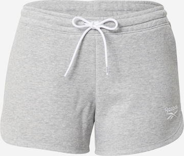 Reebok Workout Pants in Grey: front