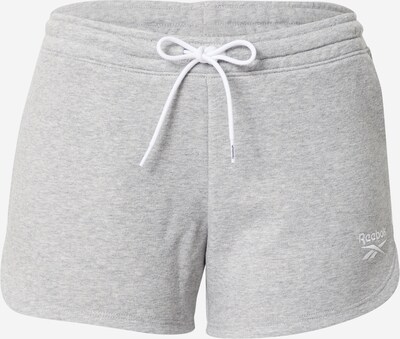Reebok Sport Shorts in graumeliert / weiß, Produktansicht