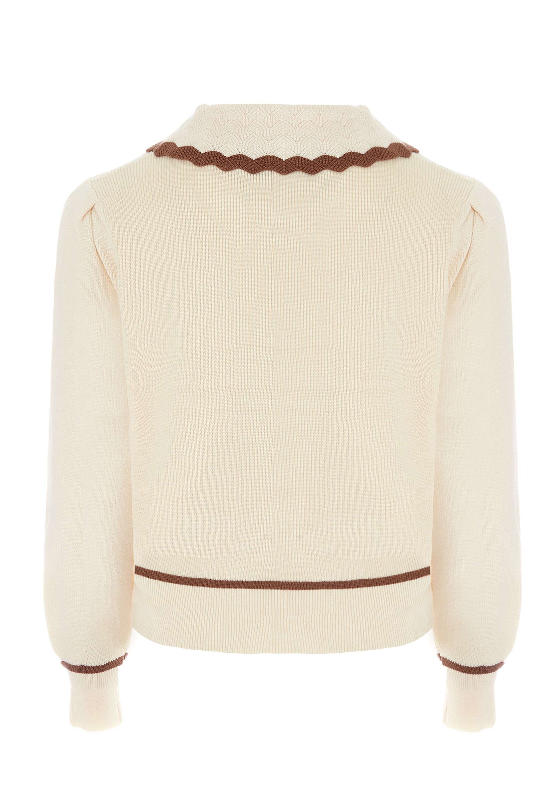 NAEMI Gebreid vest in Wit