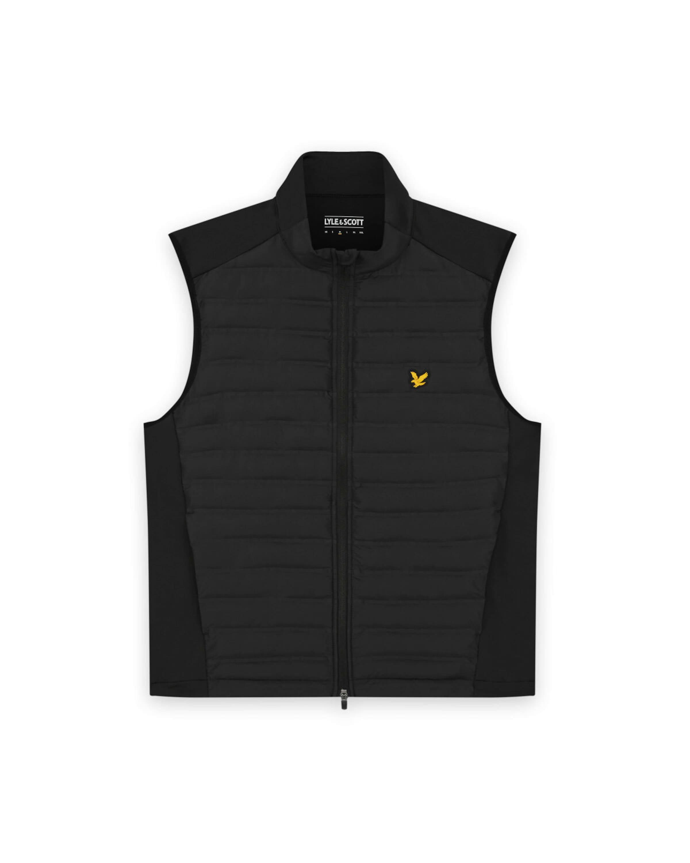 Lyle & Scott Sportbodywarmer in Zwart: voorkant