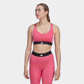 Bustier Soutien-gorge de sport ADIDAS SPORTSWEAR en rose : devant