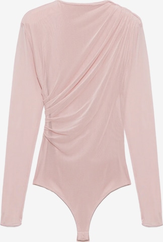 No Matter What Blouse bodysuit in Pink: front