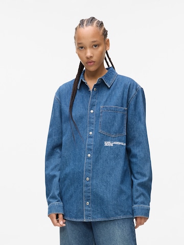 zils KARL LAGERFELD JEANS Standarta piegriezums Krekls: no priekšpuses