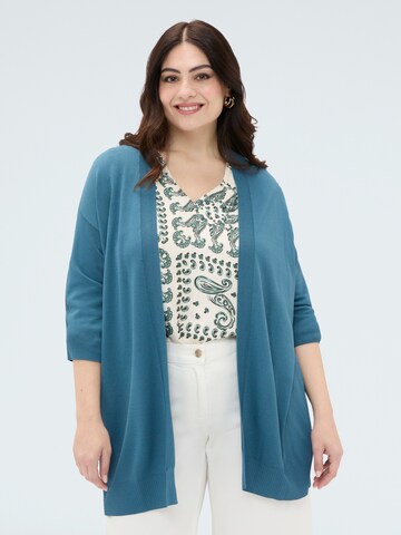 Fiorella Rubino Knit Cardigan in Blue: front