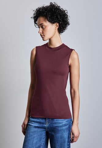 STREET ONE Basic Top mit Turtleneck in Rot: Vorderseite