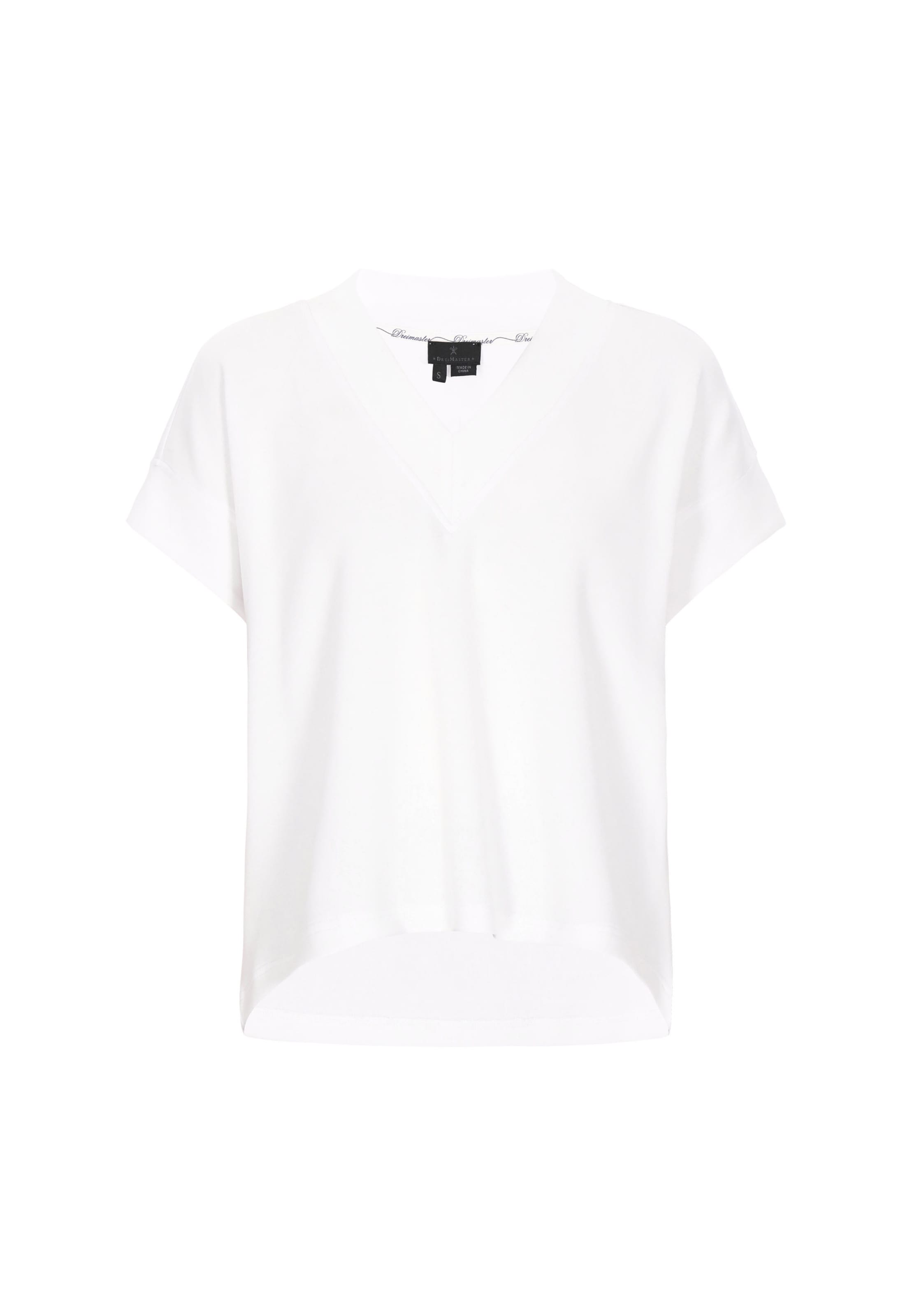 DreiMaster Klassik Shirt 'Classic' in White: front