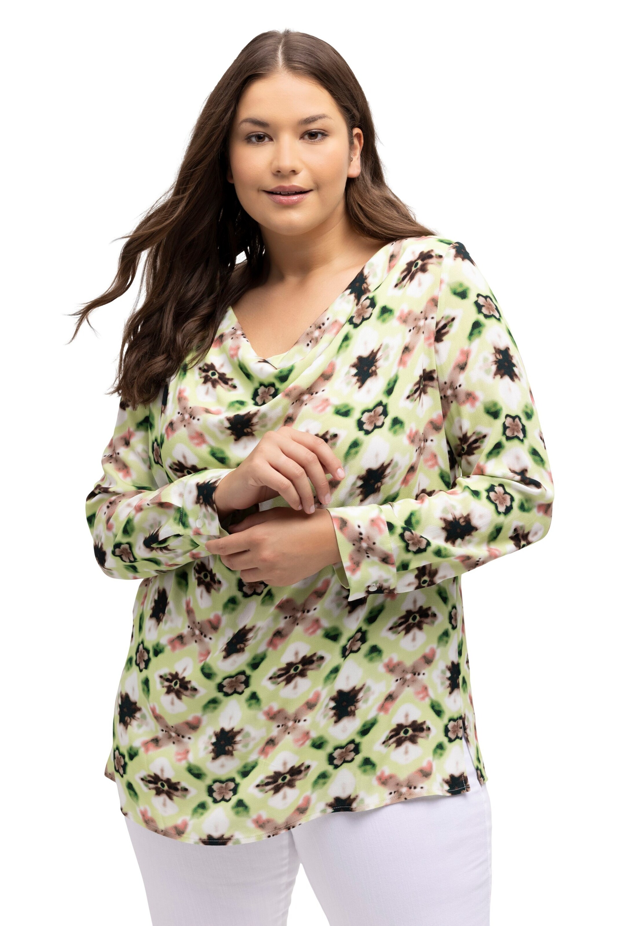 Ulla Popken Shirt in Weiß: Vorderseite