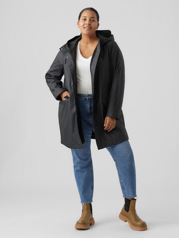 Vero Moda Curve Between-Seasons Coat 'Asta' in Black