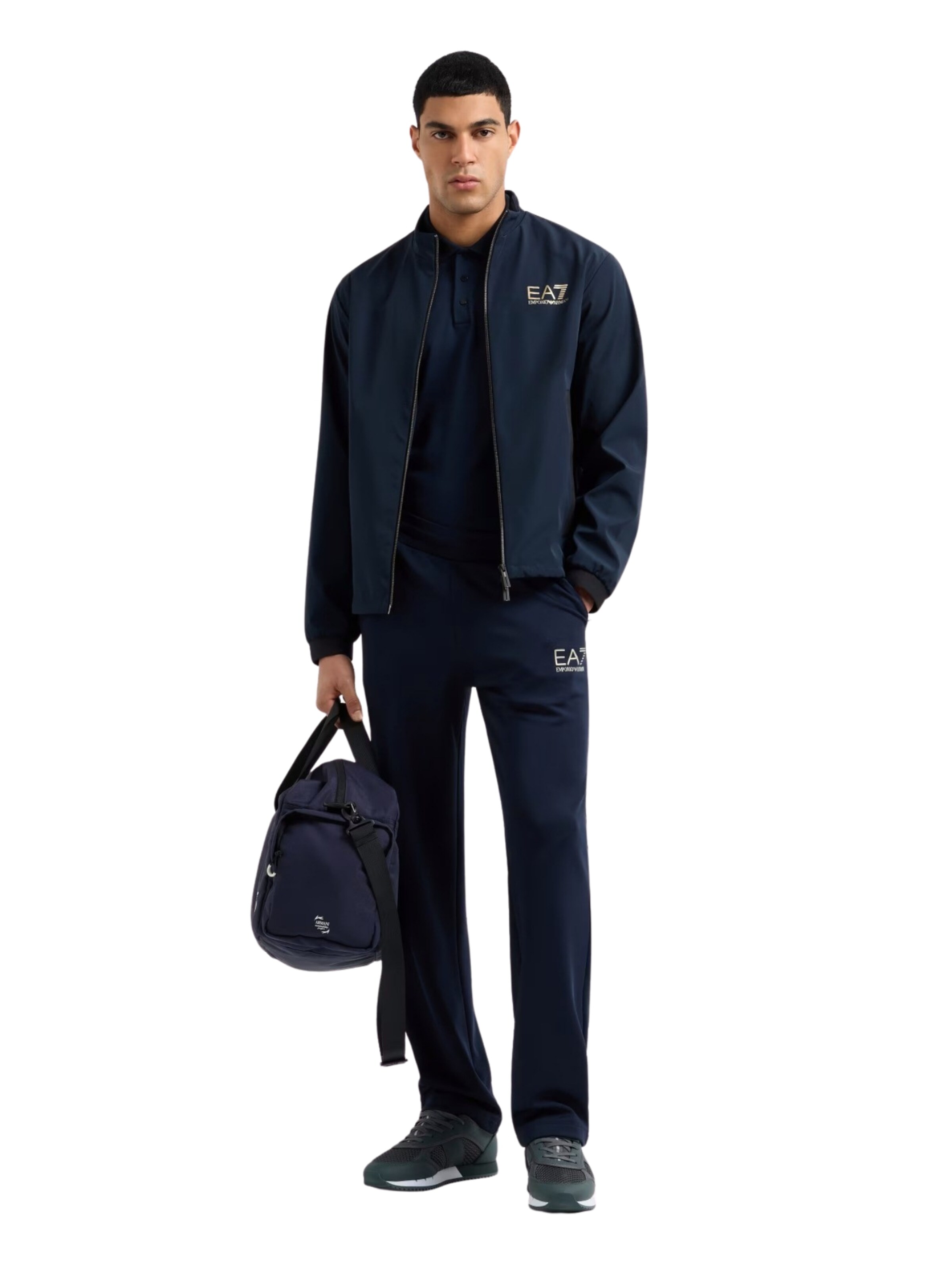 Veste mi-saison 'Gold Label' EA7 Emporio Armani en bleu