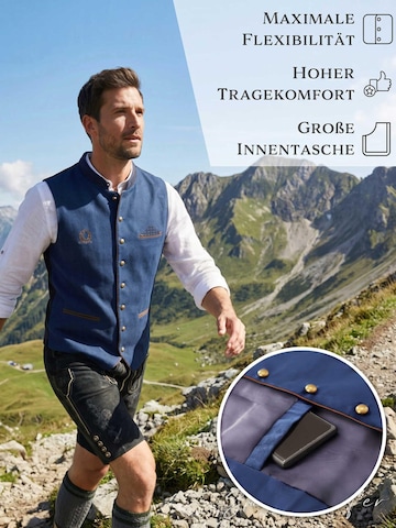 Steigenhöfer Traditional Vest 'Edmund' in Blue