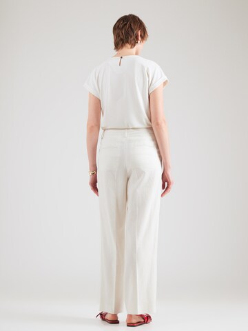 Calvin Klein Široke hlačnice Hlače z naborki | bela barva
