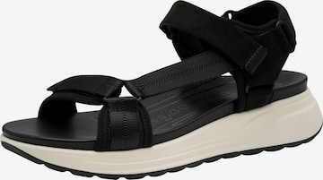 Sandales Tamaris en noir : devant