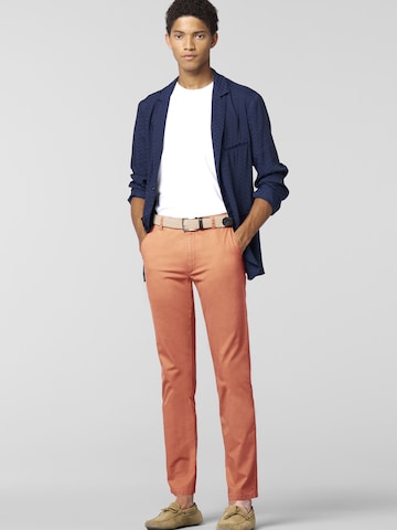 MEYER Regular Hose 'FLEX BAUMWOLL CHINO' in Orange