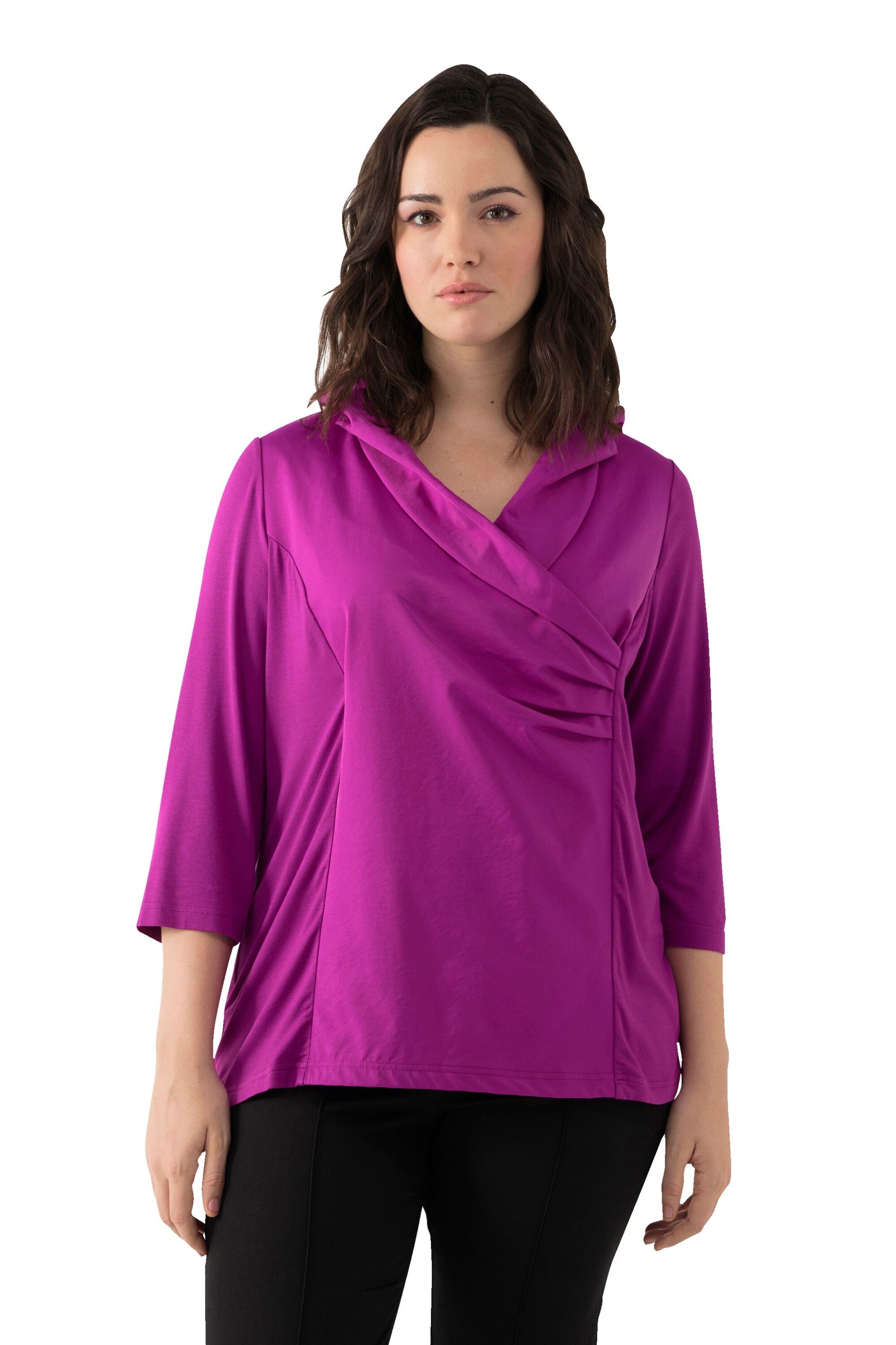 Ulla Popken Blouse in Lila: voorkant