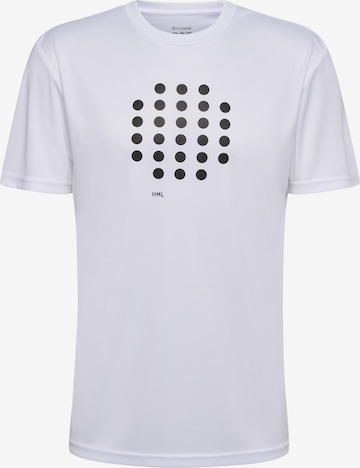 Hummel - Camiseta funcional 'Court' en blanco: frente