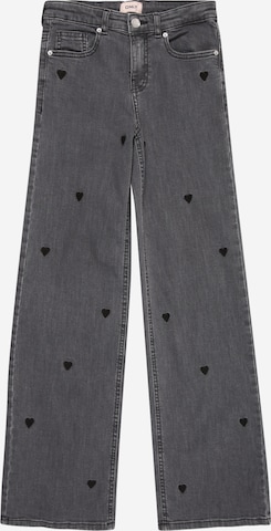 pilka ONLY GIRLS Plačios klešnės Džinsai 'KOGJUICY': priekis