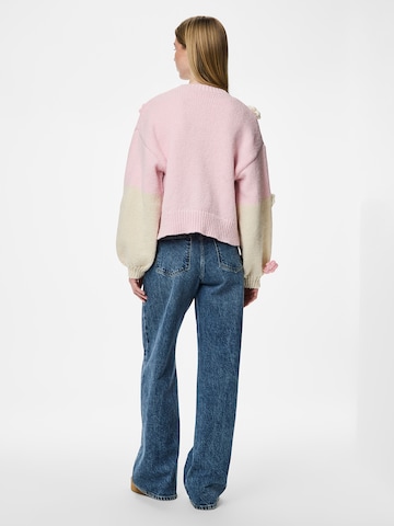 PIECES Knit Cardigan 'PCJENNER' in Pink