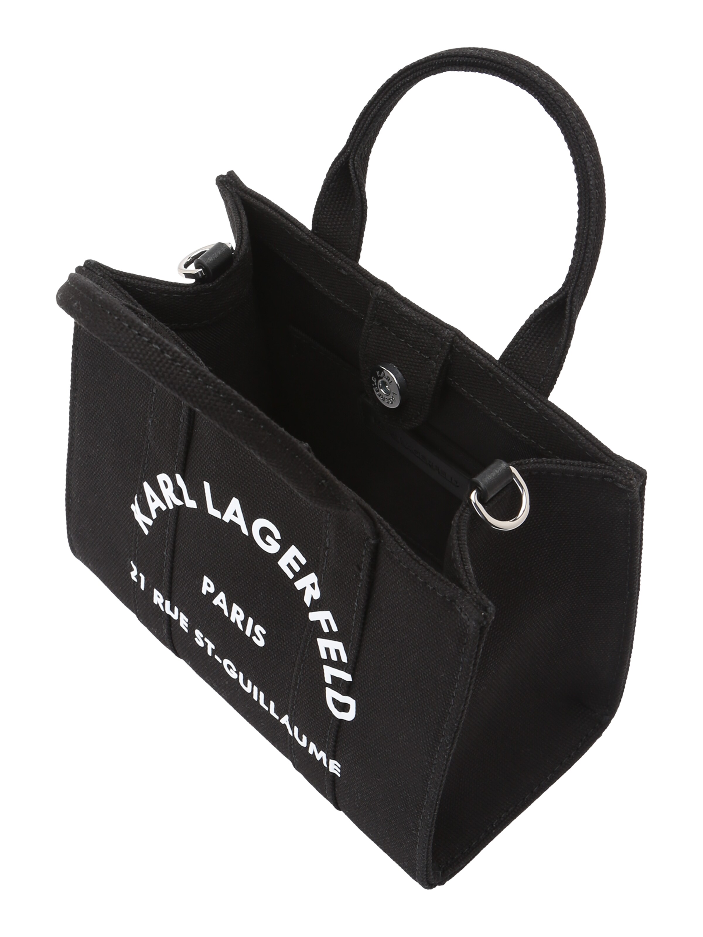 Karl Lagerfeld Käsilaukku 'Rue St-Guillaume' värissä musta