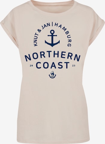 T-shirt F4NT4STIC en beige : devant