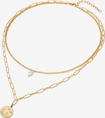 Valero Pearls Necklace in Gold: front