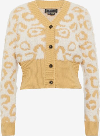 faina Knit Cardigan in White: front