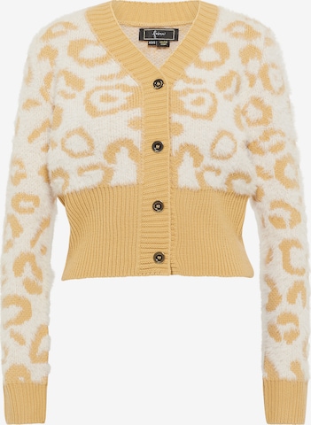 faina Knit Cardigan in White: front