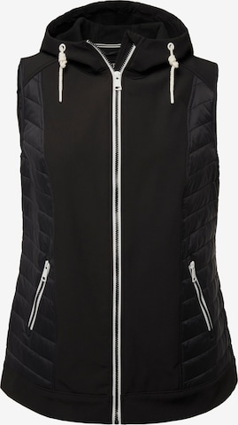 Ulla Popken Sports Vest in Black: front