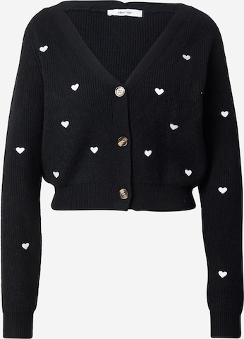 Cardigan 'Lana' ABOUT YOU en noir : devant