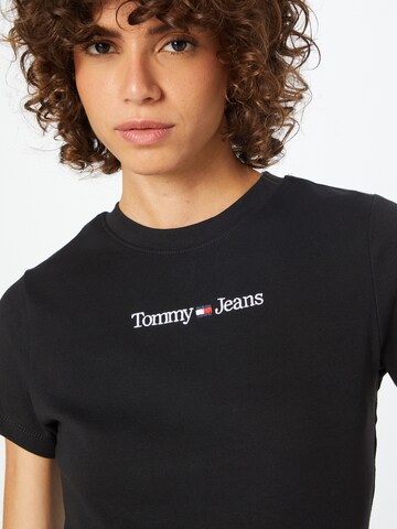 Tommy Jeans T-Shirt 'Baby' in Schwarz