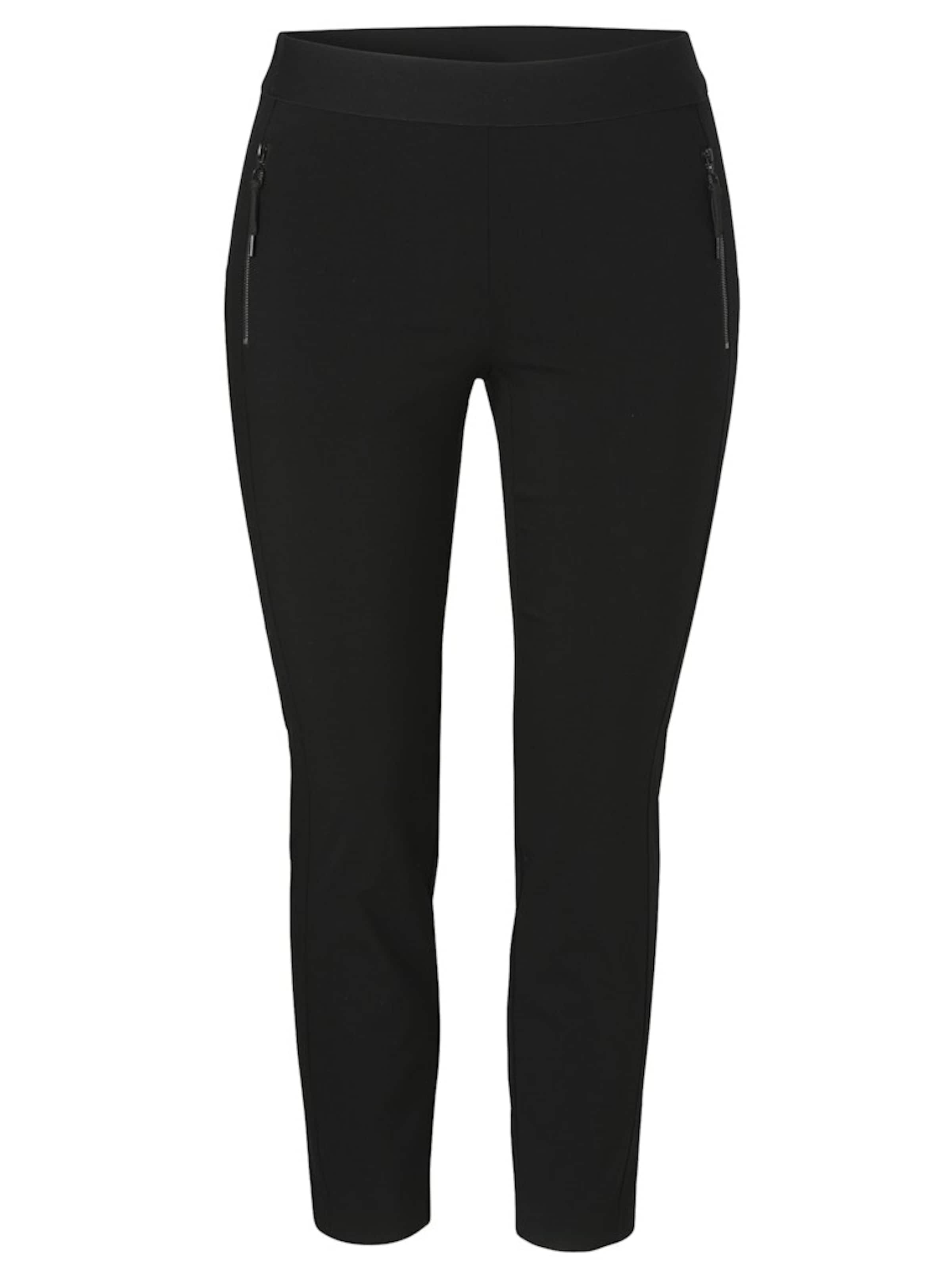 VIA APPIA DUE Regular Sports trousers in Black: front