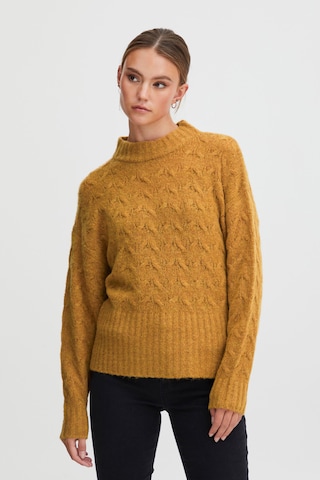 PULZ Jeans Sweater 'ASTRID' in Brown: front