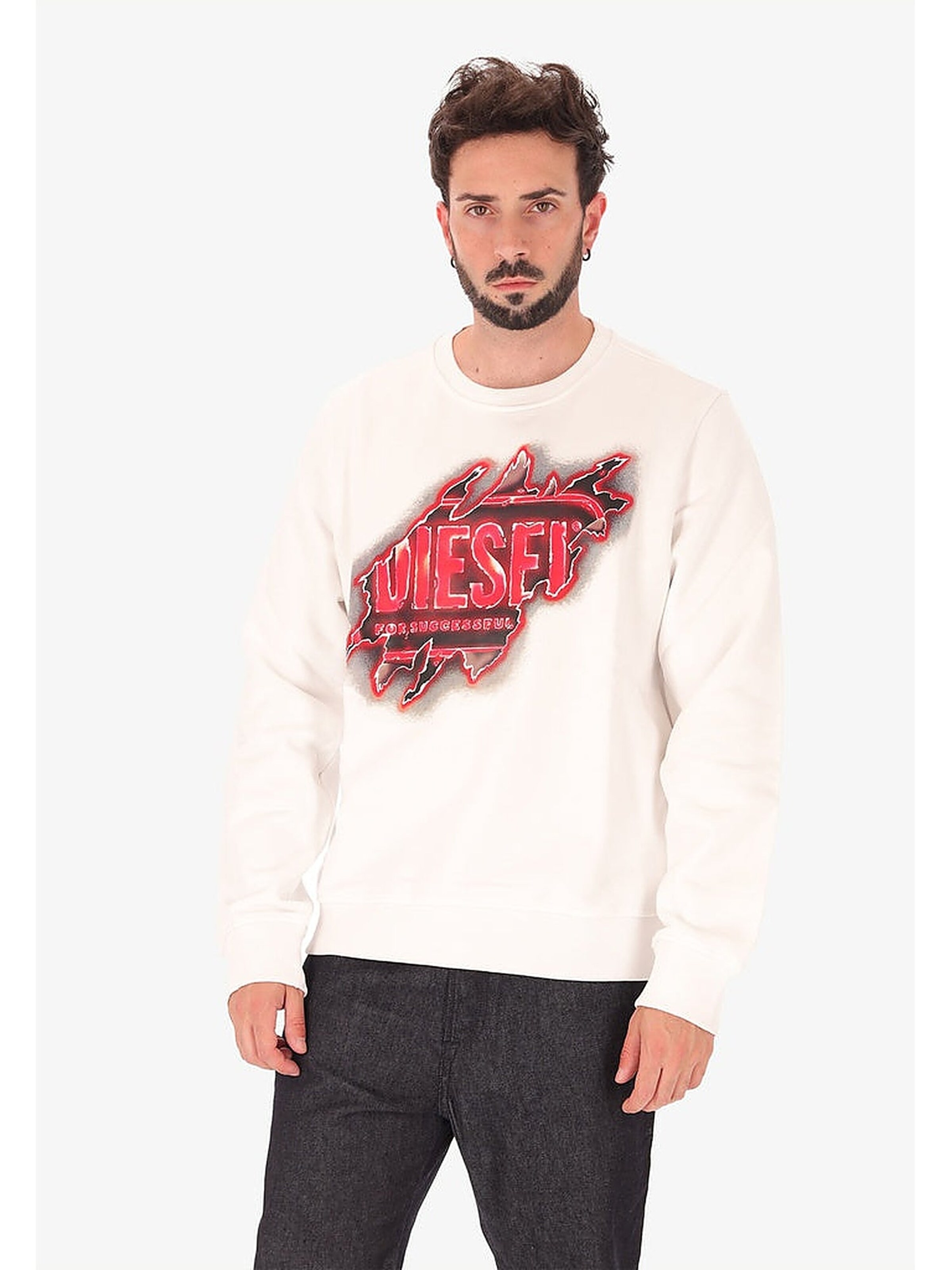 DIESEL Sweatshirt in White: front