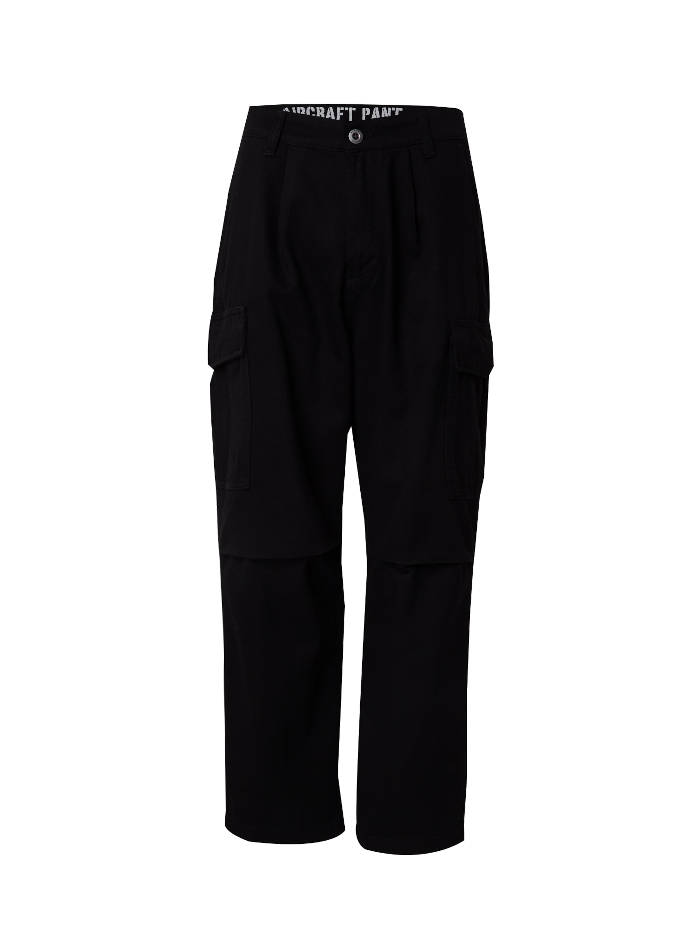 ALPHA INDUSTRIES Baggy Παντελόνι cargo 'Aircraft' σε μαύρο: μπροστά