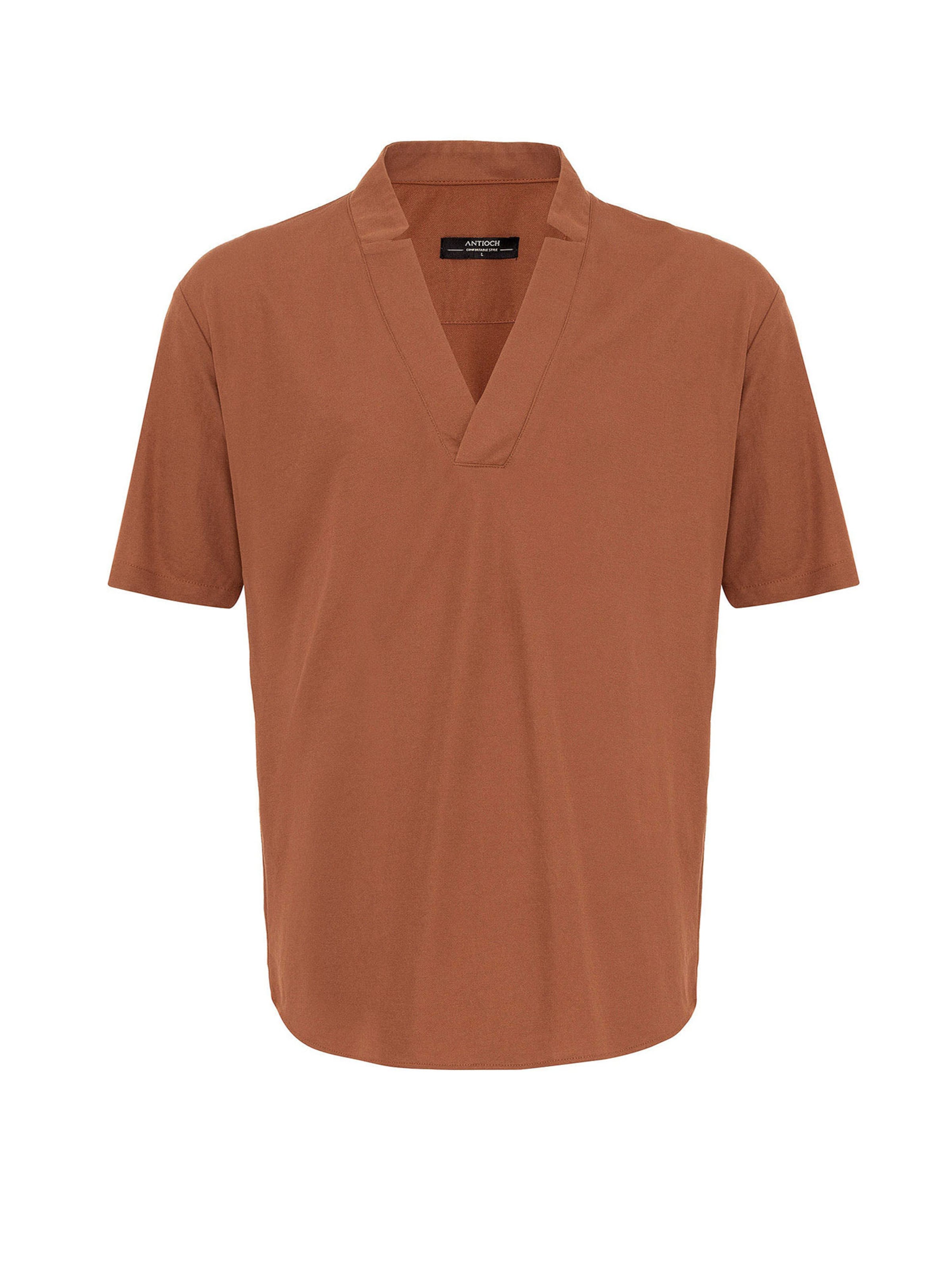 Regular fit Camicia di Antioch in marrone: frontale