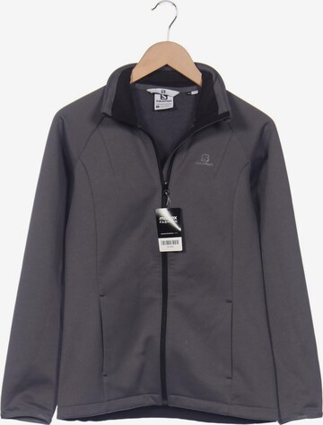 SALOMON Sweatshirt & Zip-Up Hoodie in S in Grey: front