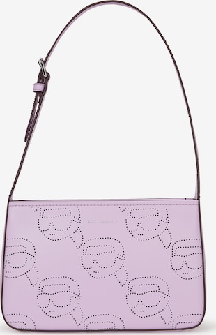 Sac bandoulière Karl Lagerfeld en violet : devant