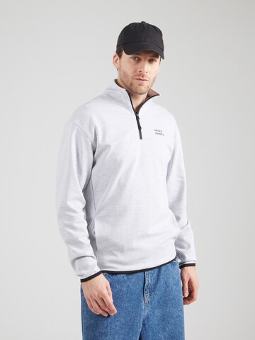 JACK & JONES Sweatshirt 'JJMATTY' in Grey: front