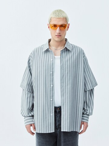VAMOS CLO Comfort Fit Риза в сиво: отпред