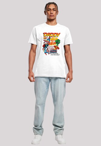 T-Shirt 'Marvel Comics Our Dad Superhero' F4NT4STIC en blanc