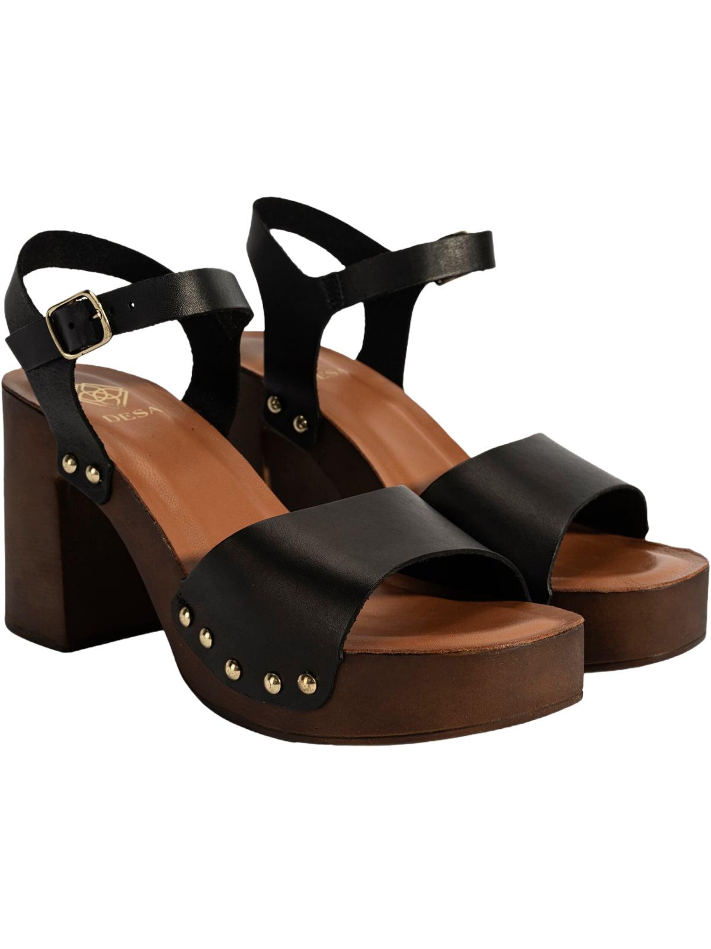 Desa Sandale 'Sandalen'‌‌‌‌‌‌‌ in Schwarz: Vorderseite