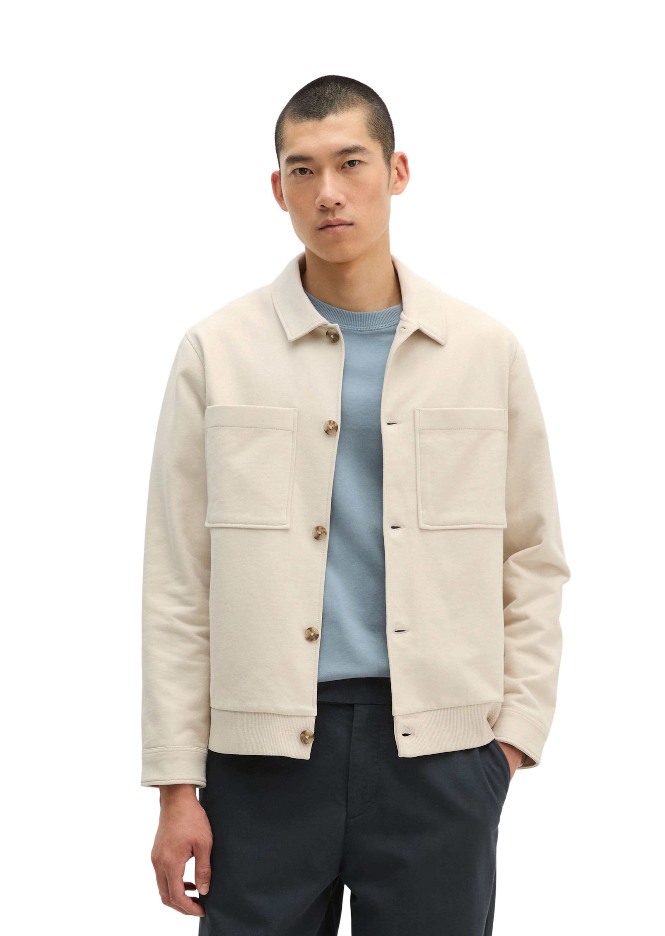 Marc O'Polo Sweatjacke in Beige: Vorderseite