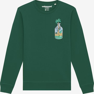 Sweat-shirt 'Holiday in a bottle' Watapparel en vert : devant