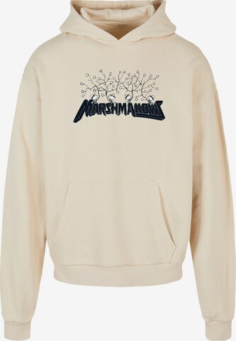 Merchcode Sweatshirt 'Peanuts - Marshmallows' in Beige: voorkant