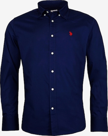 U.S. POLO ASSN. Regular fit Button Up Shirt in Blue: front