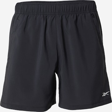 juoda Reebok Standartinis Sportinės kelnės: priekis